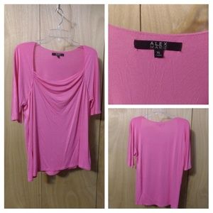 Pink dressy top by Alex Marie
